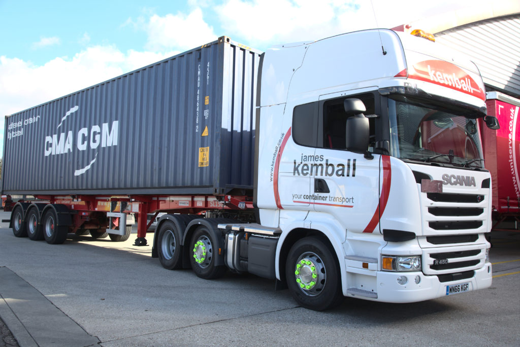 James Kemball Truck with loaded shipping container