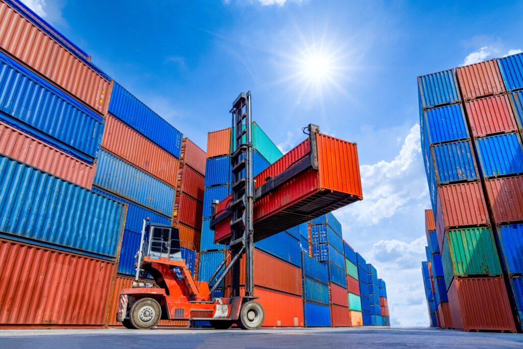 Shipping container storage depot
