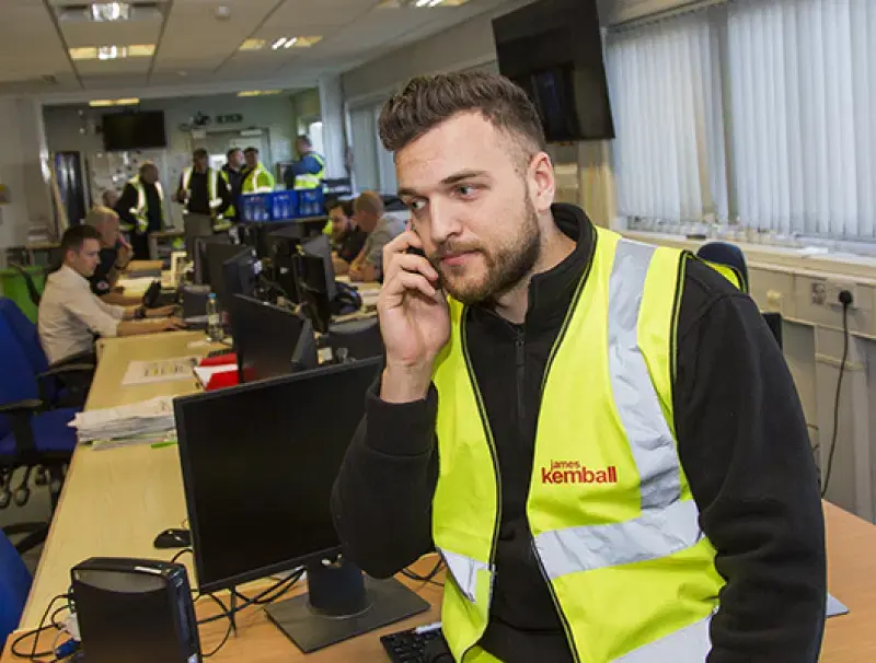 James Kemball employee on the phone
